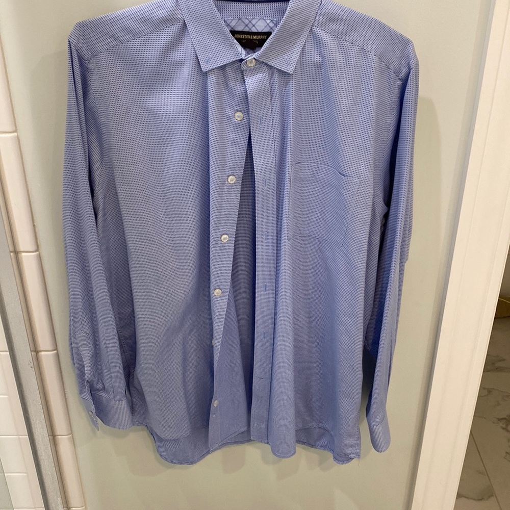 Mens Johnston and Murphy button down dress shirt
